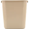 Rubbermaid Commercial 7-Gallon Rectangular Deskside Wastebasket - Beige