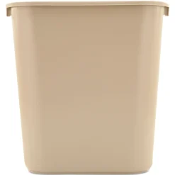 Rubbermaid Commercial 7-Gallon Rectangular Deskside Wastebasket - Beige