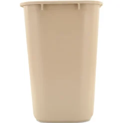 Rubbermaid Commercial 7-Gallon Rectangular Deskside Wastebasket - Beige