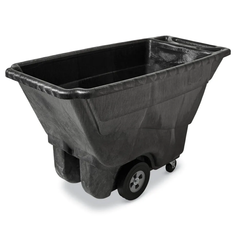 Rubbermaid Commercial 101-Gallon Structural Foam Tilt Truck with 850-lb. Capacity - Black
