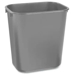 Rubbermaid Commercial 3.5-Gallon Rectangular Deskside Wastebasket - Black