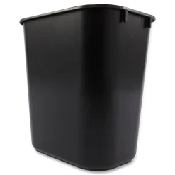 Rubbermaid Commercial 3.5-Gallon Rectangular Deskside Wastebasket - Black
