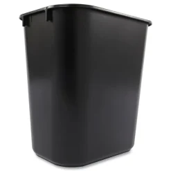 Rubbermaid Commercial 3.5-Gallon Rectangular Deskside Wastebasket - Black
