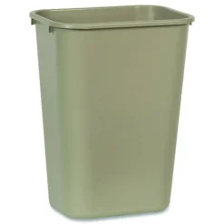 Rubbermaid Commercial 10.25-Gallon Rectangular Deskside Wastebasket - Beige