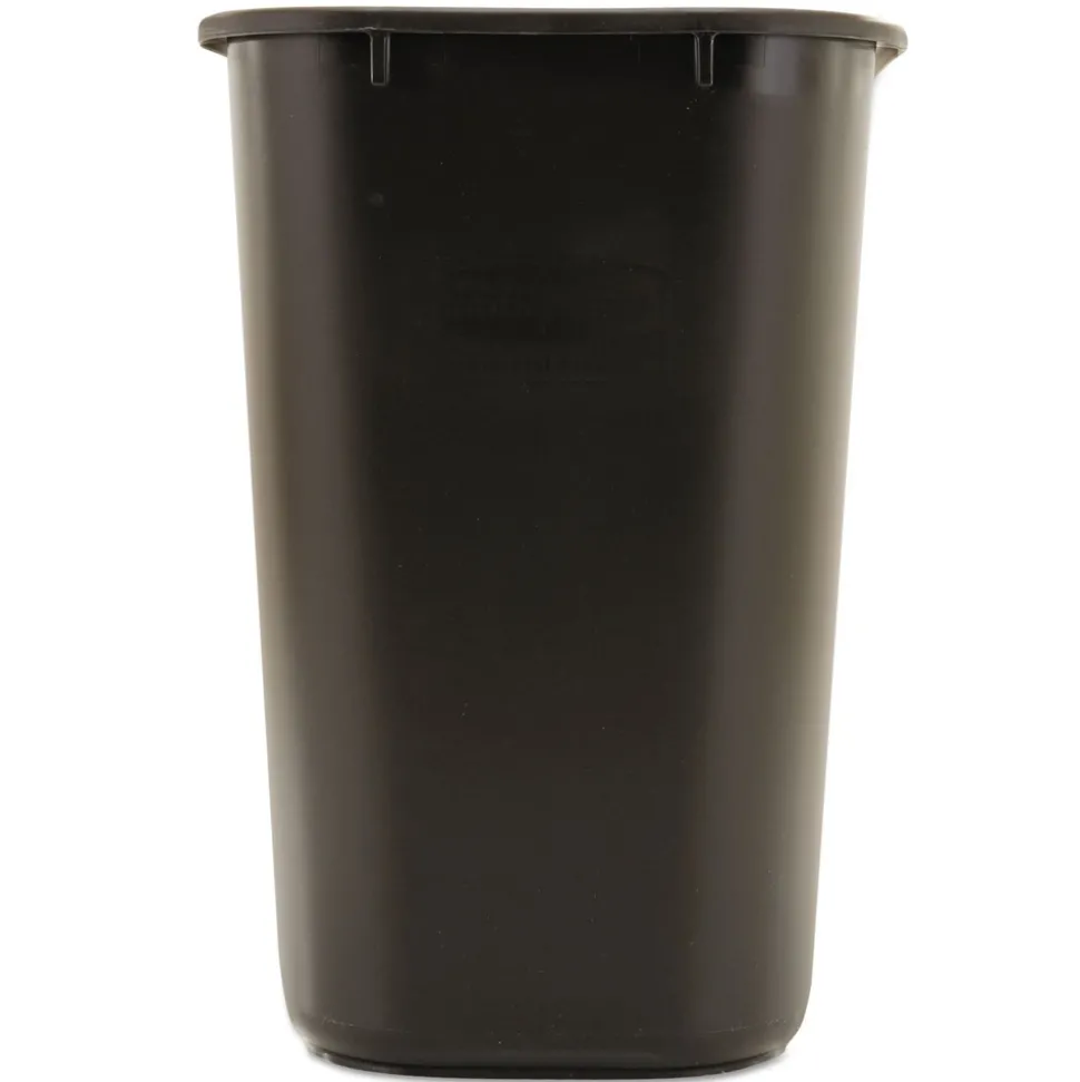 Rubbermaid Commercial 7-Gallon Rectangular Deskside Wastebasket - Black