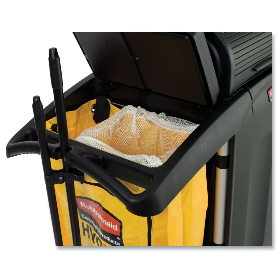 Rubbermaid Commercial High-Security Healthcare Cleaning Cart - Black