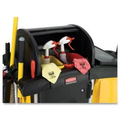 Rubbermaid Commercial High-Security Healthcare Cleaning Cart - Black