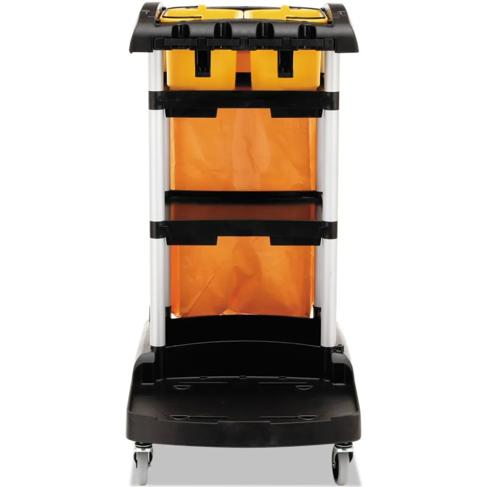 Rubbermaid Commercial High Capacity Cleaning Cart - Black