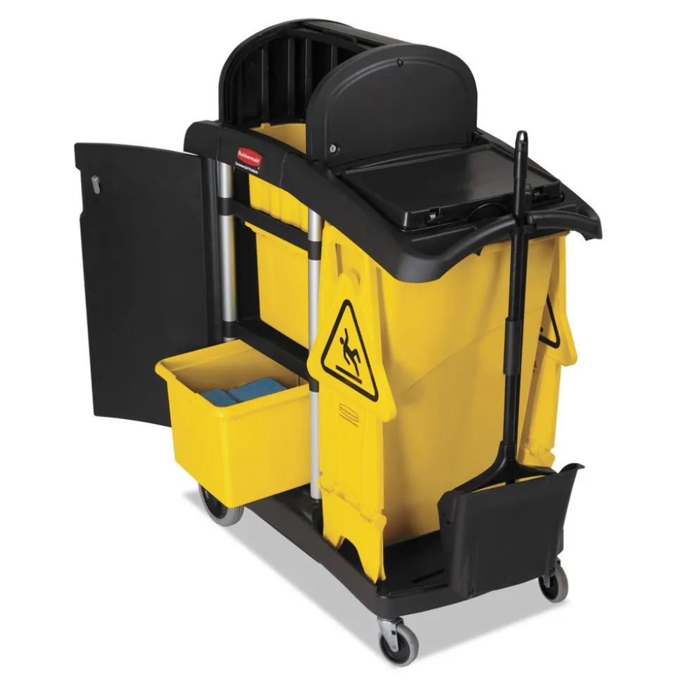 Rubbermaid Commercial High Capacity Cleaning Cart - Black