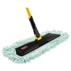 Rubbermaid Commercial HYGEN Microfiber Cut-End 60 in. HYGEN Dust Mop Heads With Fringe - Green