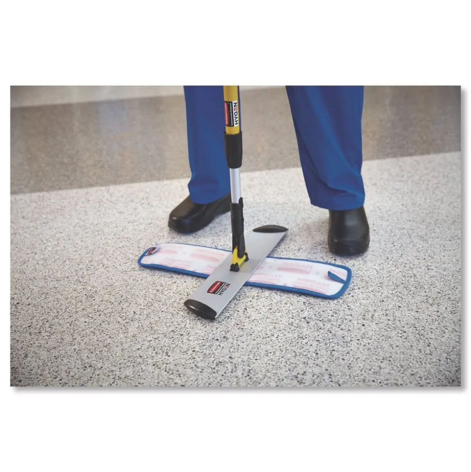 Rubbermaid Commercial HYGEN 48 in. - 72 in. HYGEN Quick-Connect Extension Handle - Yellow/Black