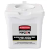 Rubbermaid Commercial HYGEN 7.92 in. x 7.75 in. x 7.44 in. Disposable Microfiber Charging Bucket - White (4/Carton)