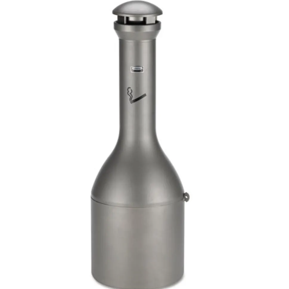 Rubbermaid Commercial Infinity 4.1 Gallon 39 in. Traditional Smoking Receptacle - Antique Pewter