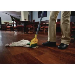 Rubbermaid Commercial Invader Fiberglass Side-Gate 1 in. Diameter x 60 in. Wet-Mop Handle - Gray/Yellow