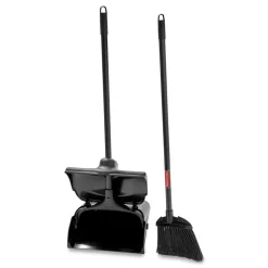 Rubbermaid Commercial Lobby Pro Plastic/Metal 12-1/2 in. Upright Dustpan with Cover - Black