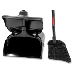 Rubbermaid Commercial Lobby Pro Plastic/Metal 12-1/2 in. Upright Dustpan with Cover - Black