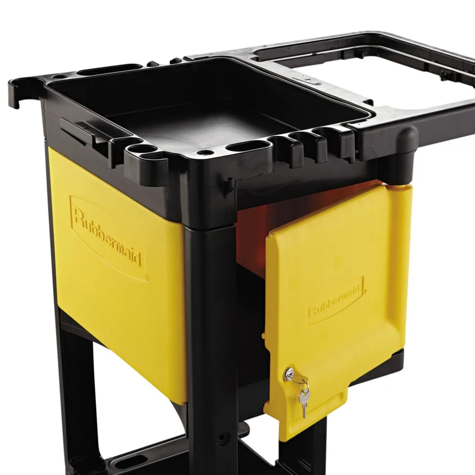 Rubbermaid Commercial Locking Cabinet For Cleaning Carts - Yellow