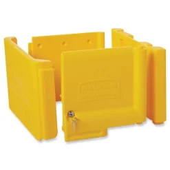 Rubbermaid Commercial Locking Cabinet For Cleaning Carts - Yellow