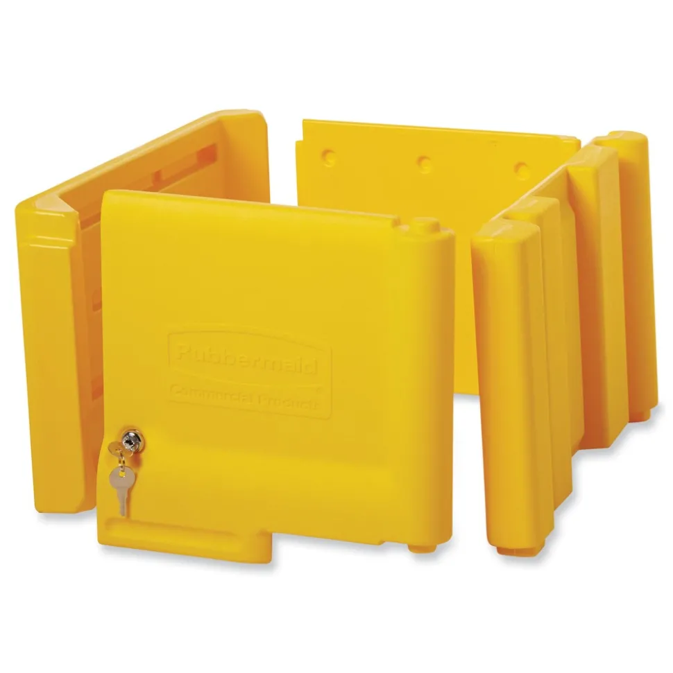 Rubbermaid Commercial Locking Cabinet For Cleaning Carts - Yellow