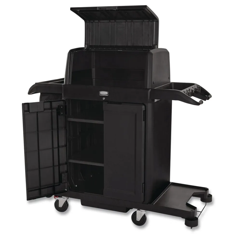 Rubbermaid Commercial Locking Security Hood for Housekeeping Carts - Black