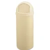 Rubbermaid Commercial Marshal 25-Gallon Plastic Round Classic Container - Beige