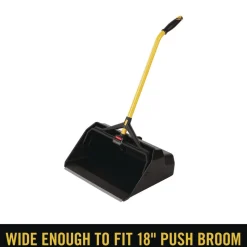 Rubbermaid Commercial Maximizer 20.44 in. W x 29 in. H Plastic Heavy-Duty Stand Up Debris Pan - Yellow/Black