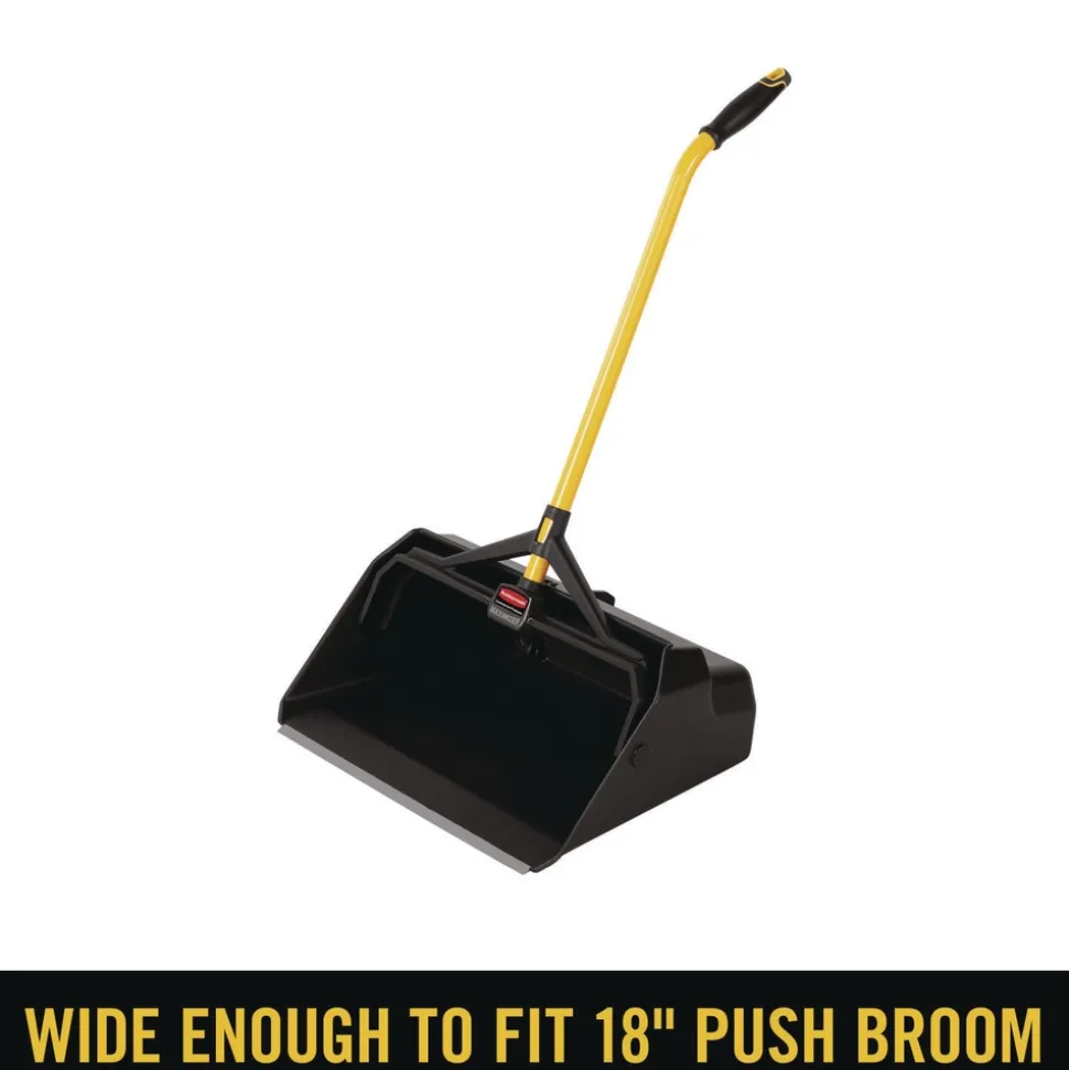 Rubbermaid Commercial Maximizer 20.44 in. W x 29 in. H Plastic Heavy-Duty Stand Up Debris Pan - Yellow/Black