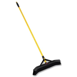 Rubbermaid Commercial Maximizer 24 in. Polypropylene Bristles Push-to-Center Broom - Yellow/Black