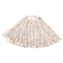 Rubbermaid Commercial 12-Piece 16 oz. Premium Cut-End Cotton Wet Mop Head with 1 in. Orange Band (White)