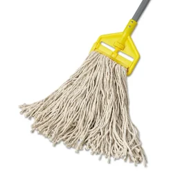 Rubbermaid Commercial 12-Piece 16 oz. Premium Cut-End Cotton Wet Mop Head with 1 in. Orange Band (White)