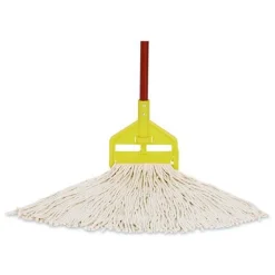 Rubbermaid Commercial 12-Piece 16 oz. Premium Cut-End Cotton Wet Mop Head with 1 in. Orange Band (White)