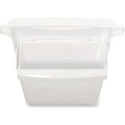 Rubbermaid Commercial Plastic Sanitary Napkin Receptacle with Rigid Liner - White