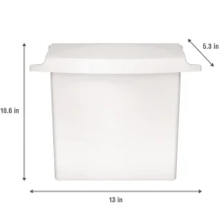 Rubbermaid Commercial Plastic Sanitary Napkin Receptacle with Rigid Liner - White