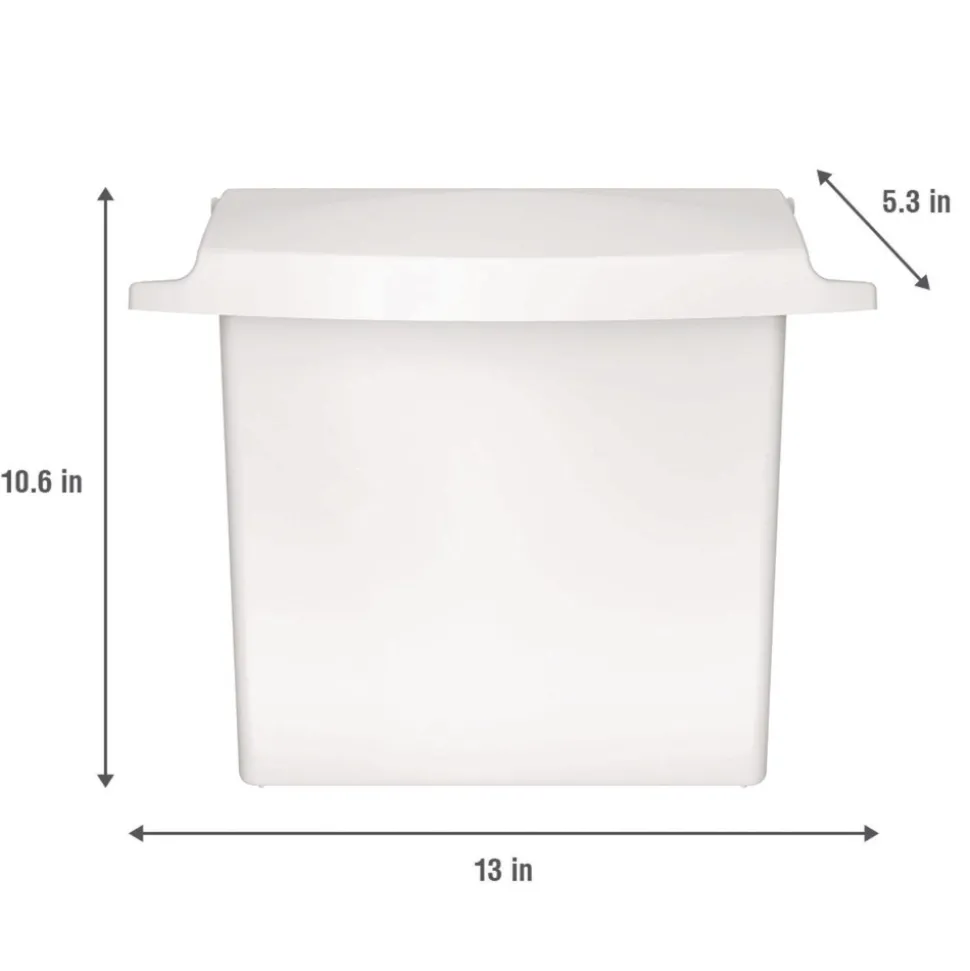 Rubbermaid Commercial Plastic Sanitary Napkin Receptacle with Rigid Liner - White