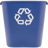 Rubbermaid Commercial 28.13-Quart Rectangular Deskside Recycling Container - Medium, Blue
