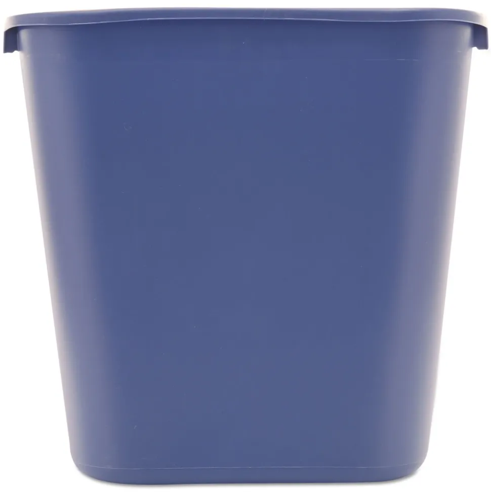 Rubbermaid Commercial 28.13-Quart Rectangular Deskside Recycling Container - Medium, Blue