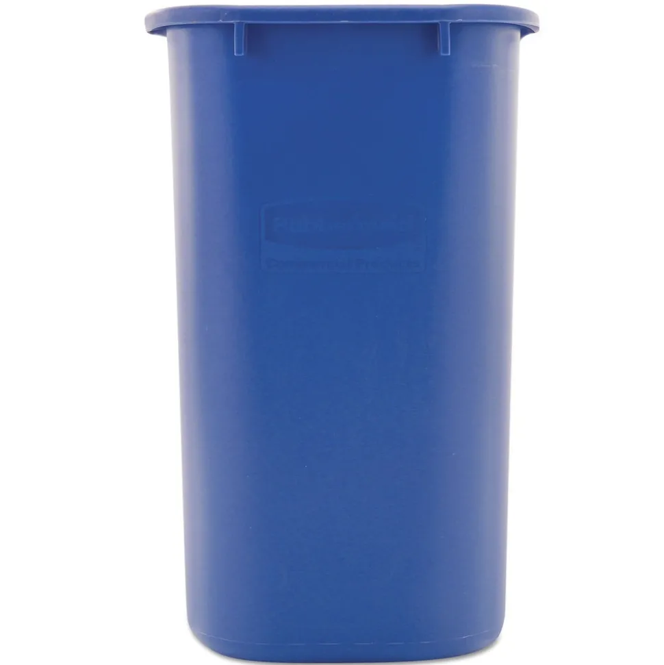 Rubbermaid Commercial 28.13-Quart Rectangular Deskside Recycling Container - Medium, Blue