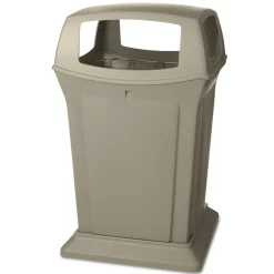 Rubbermaid Commercial Ranger 45-Gallon Fire-Safe Structural Foam Open-Style Container - Beige