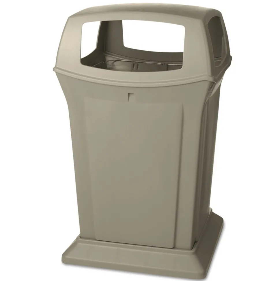 Rubbermaid Commercial Ranger 45-Gallon Fire-Safe Structural Foam Open-Style Container - Beige