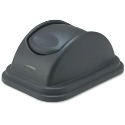 Rubbermaid Commercial Rectangular Free-Swinging Plastic Lids - Black