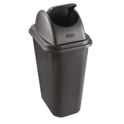 Rubbermaid Commercial Rectangular Free-Swinging Plastic Lids - Black