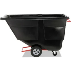 Rubbermaid Commercial Rotomolded Plastic Rectangular 850 lbs. Capacity Tilt Truck - Black