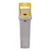 Rubbermaid Commercial Slim Jim Recycling Station Kit 1-Stream Bottles and Cans 23 gal Plastic Yellow/Gray