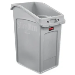 Rubbermaid Commercial Slim Jim 23 Gallon Polyethylene Under-Counter Container - Gray
