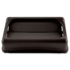 Rubbermaid Commercial Slim Jim 11.38 in. x 20.5 in. x 5 in. Swing Lid - Black
