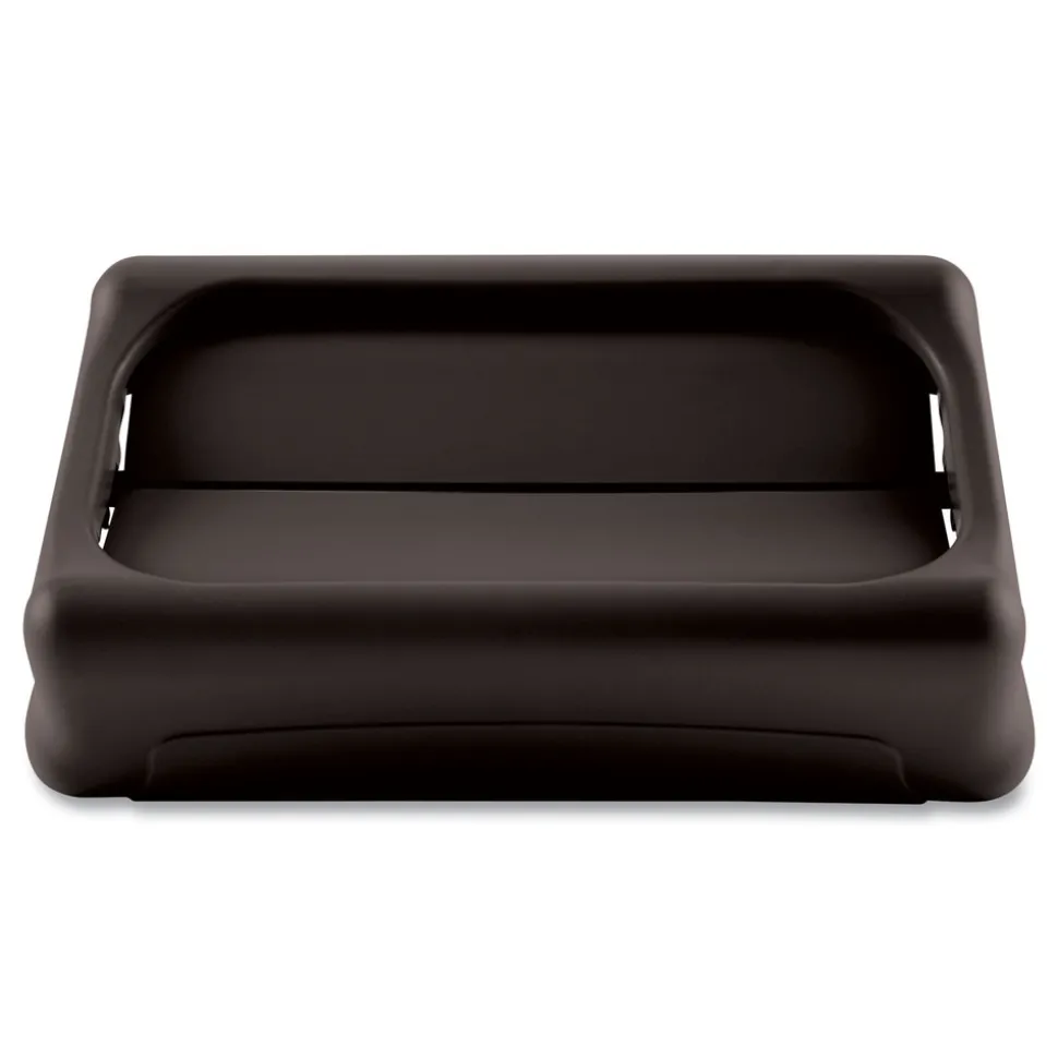 Rubbermaid Commercial Slim Jim 11.38 in. x 20.5 in. x 5 in. Swing Lid - Black