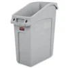 Rubbermaid Commercial Slim Jim 13 gal Polyethylene Under Counter Container - Gray