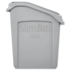 Rubbermaid Commercial Slim Jim 13 gal Polyethylene Under Counter Container - Gray