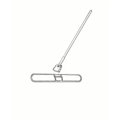 Rubbermaid Commercial Snap-On Fiberglass 1 in. Diameter x 60 in. Dust Mop Handle - Gray/Black