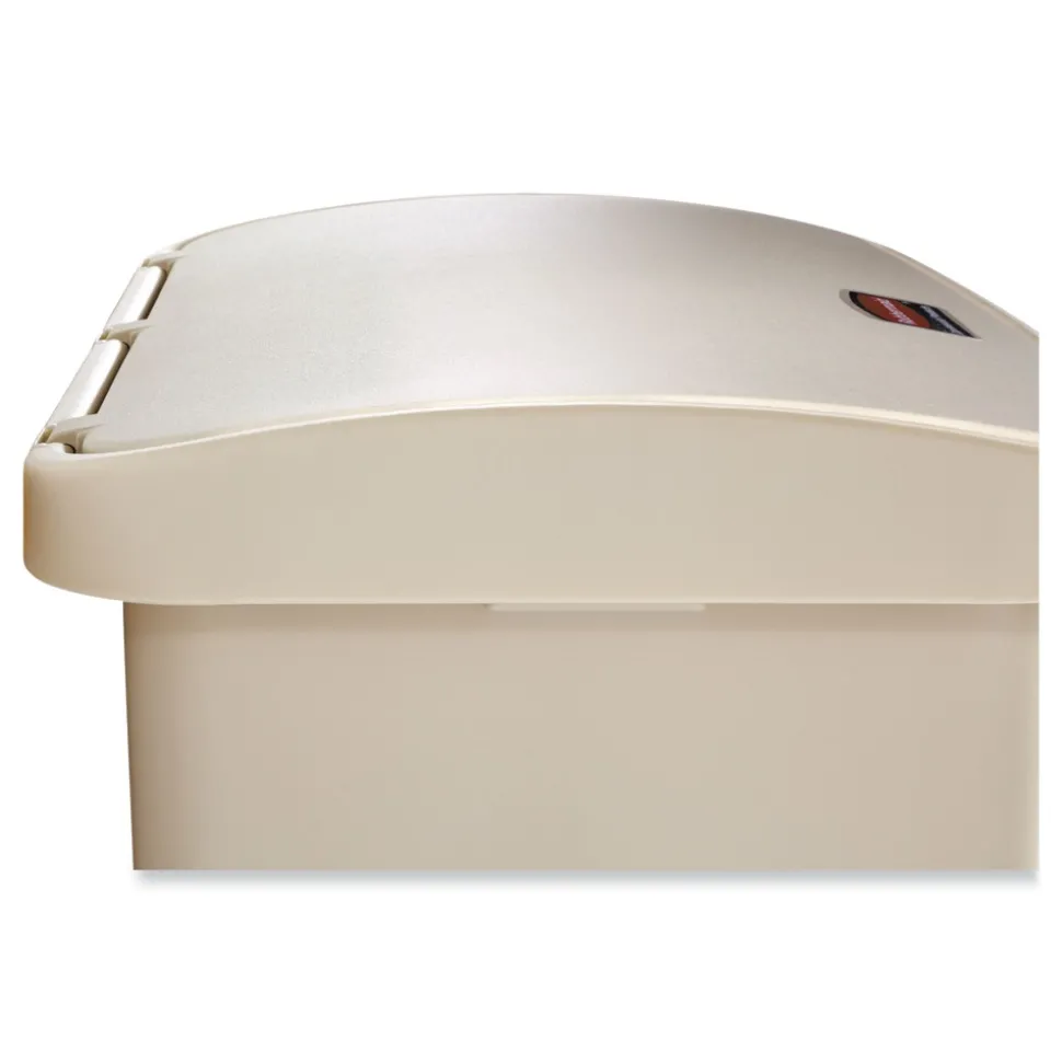 Rubbermaid Commercial Streamline 8-Gallon Resin Front Step Style Step-On Container - Beige